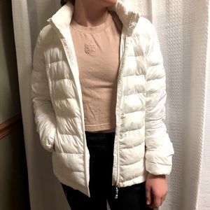 White Down fill puffer jacket coat